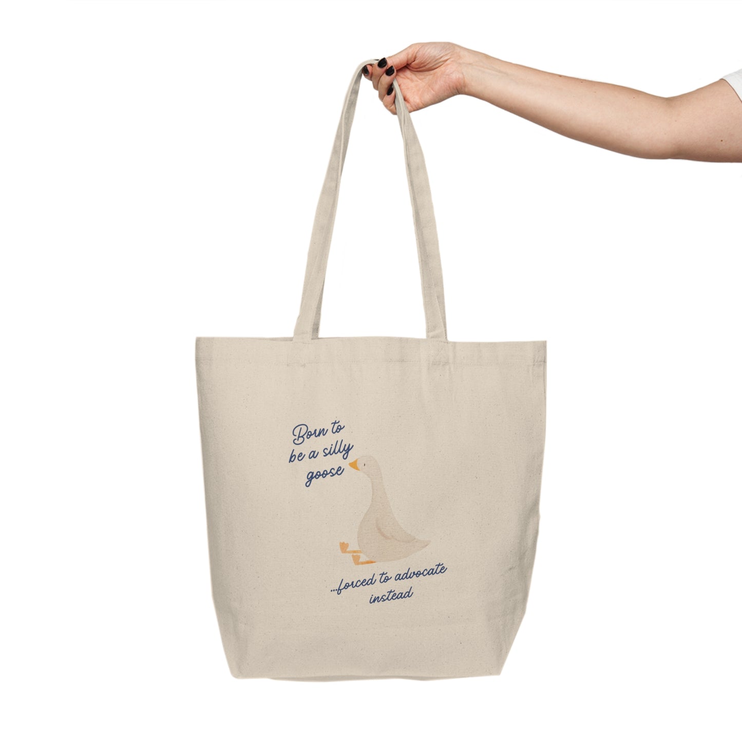 Silly Goose Canvas Shopping Tote