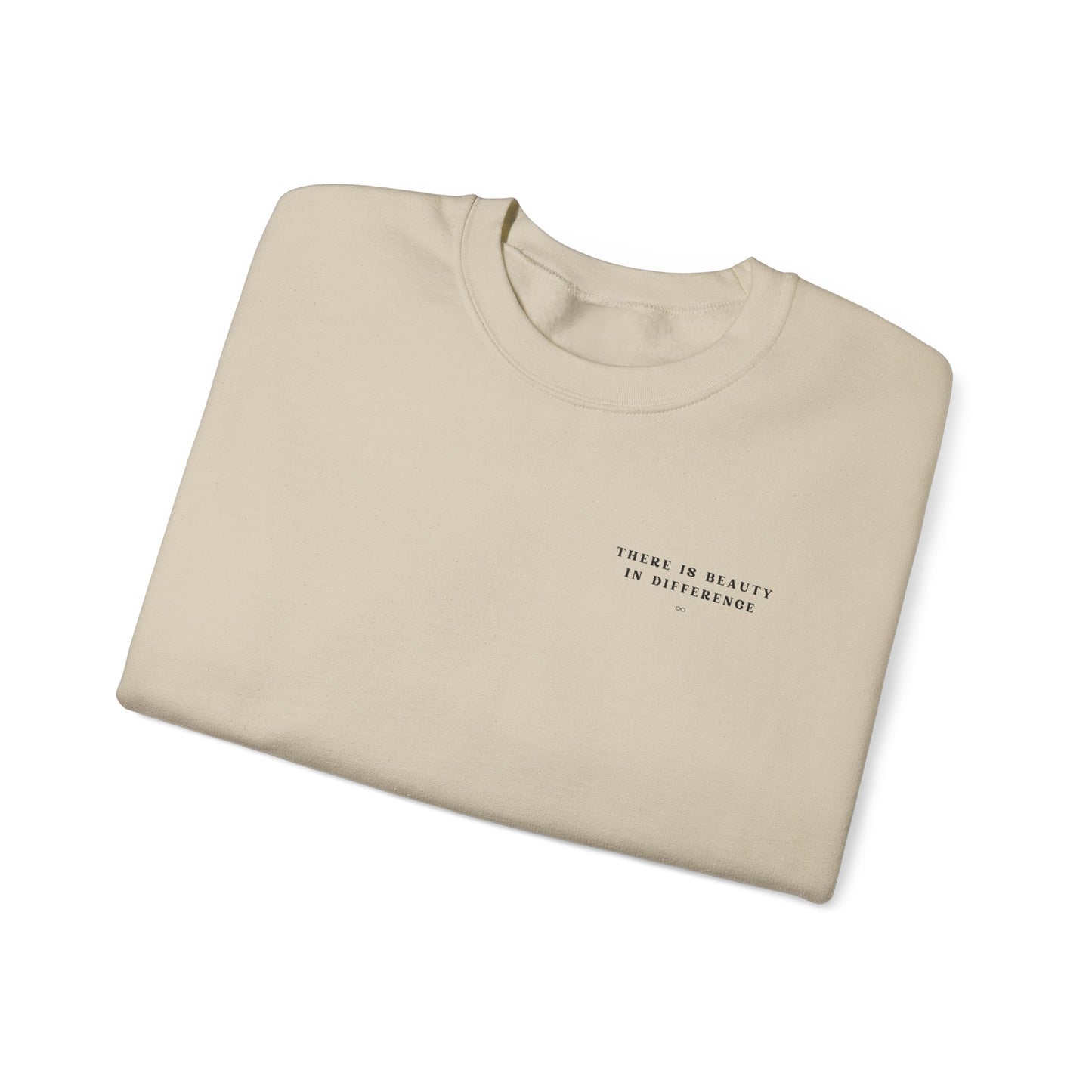 There is Beauty in Difference Back Print Crewneck Sweatshirt