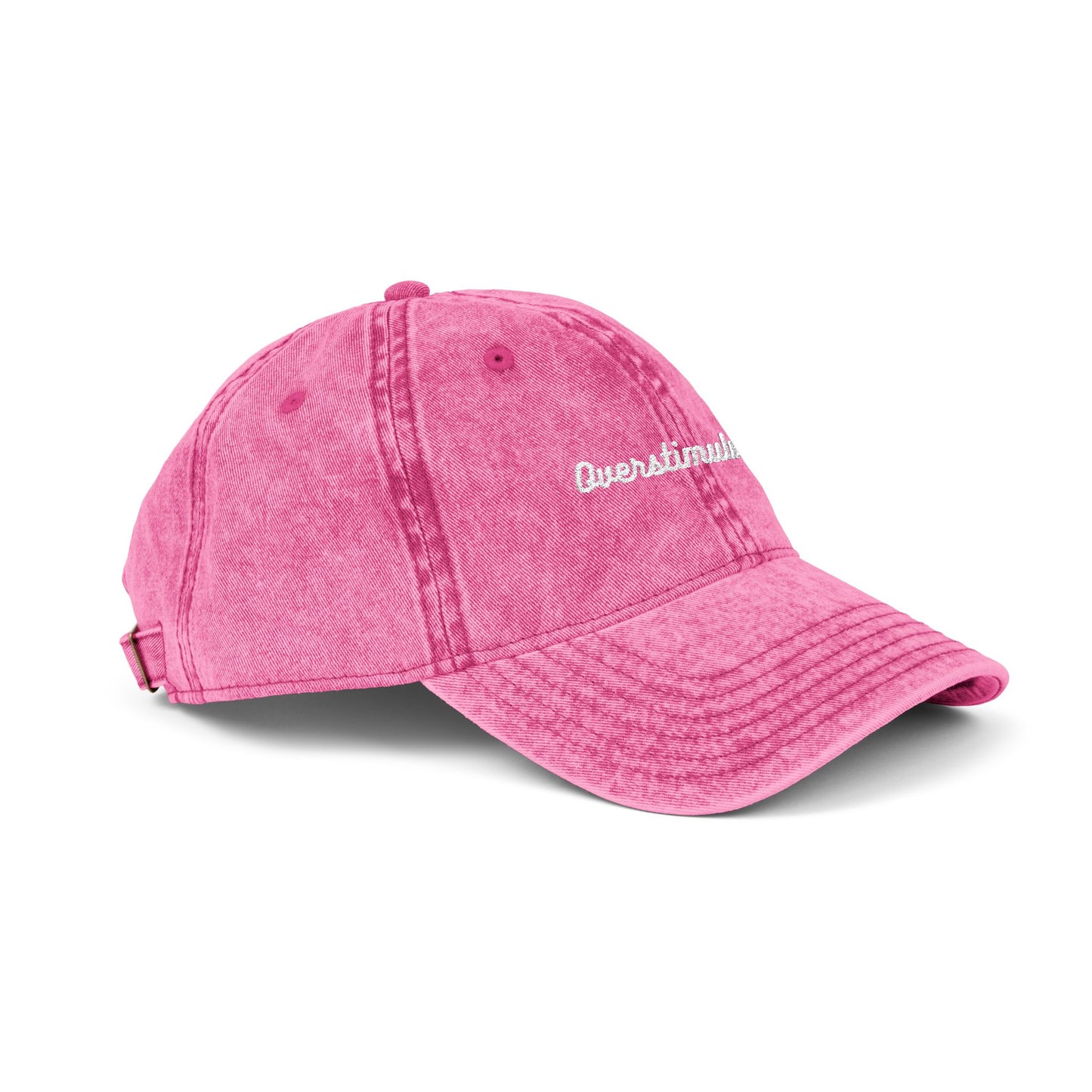 Overstimulated PINK Vintage Cap (Embroidery)