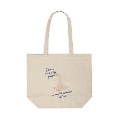 Silly Goose Canvas Shopping Tote