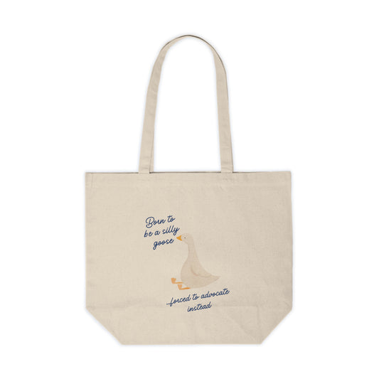Silly Goose Canvas Shopping Tote